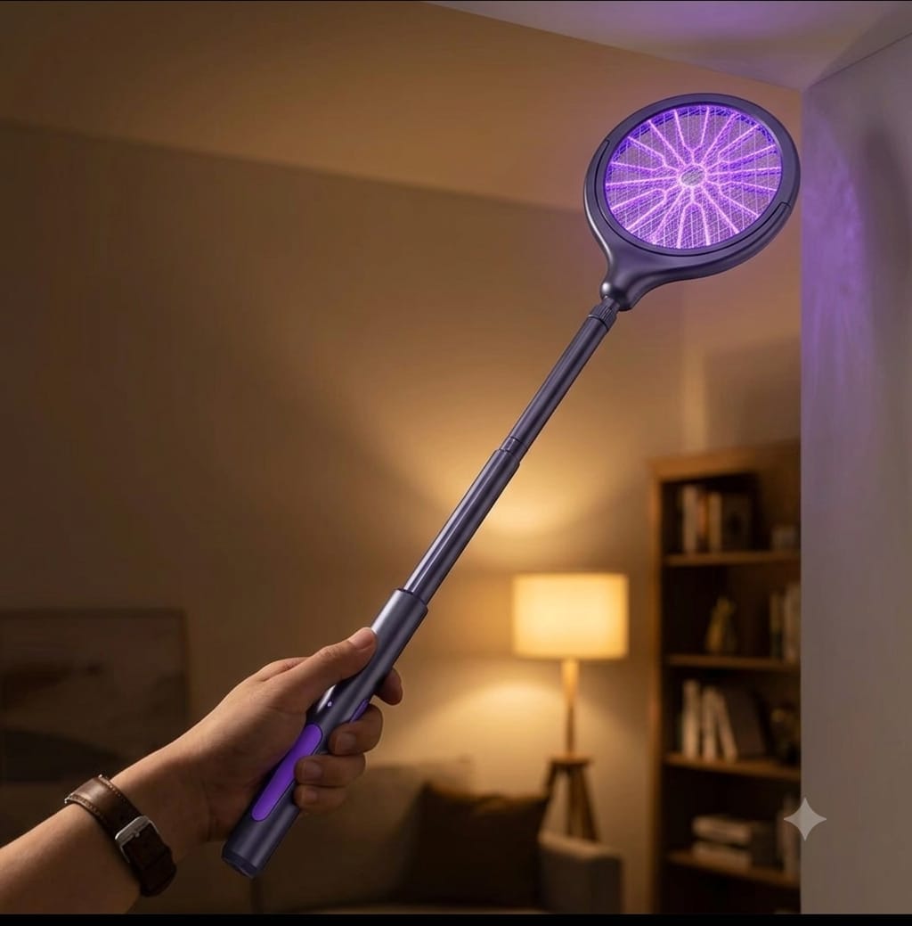 Extendable handle attachment for the mosquito swatter